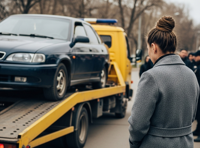 На Хмельниччині суд конфіскував авто в жінки, яка наїхала ним на працівника поліції